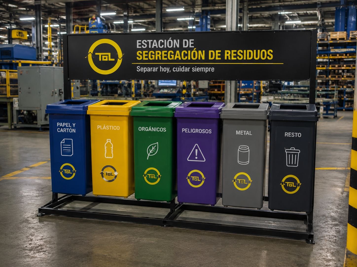 Punto limpio TOL en planta industrial